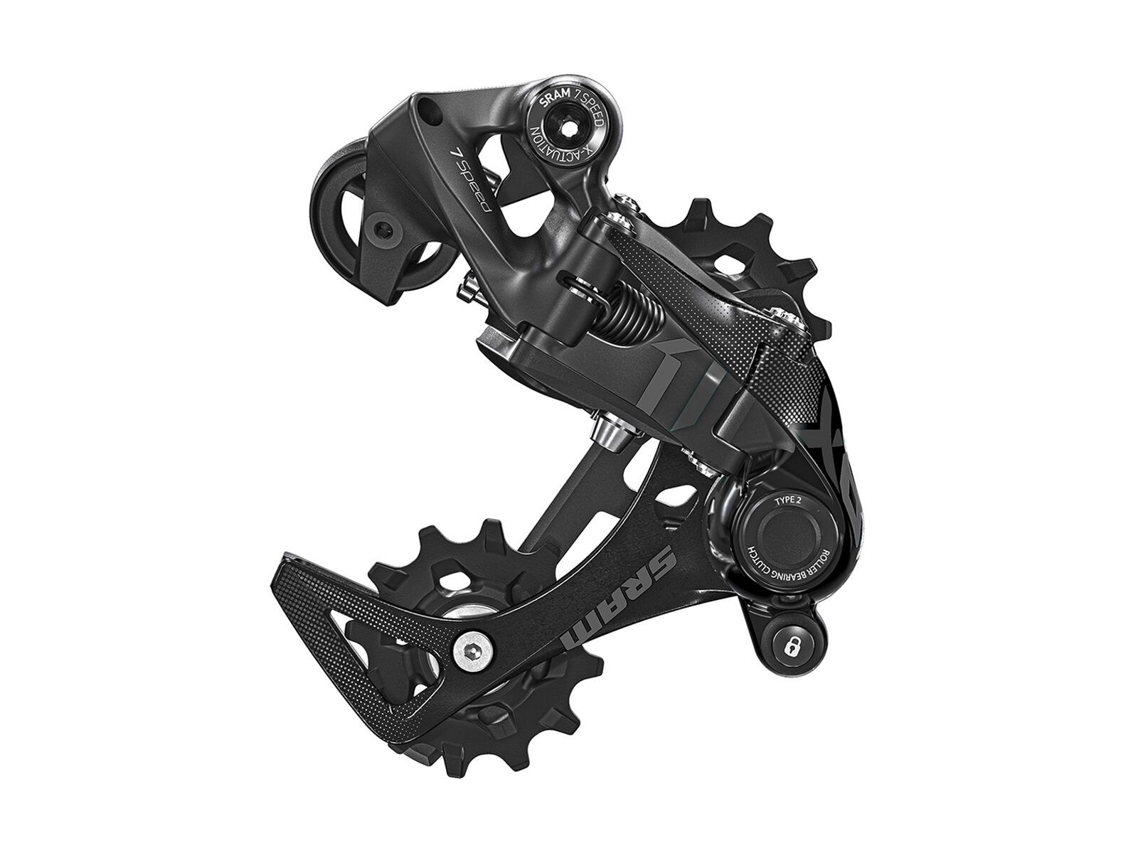SRAM X01 DH X-Horizon Schaltwerk Type 2.1 - 7-fach, kurz, schwarz - Bild 1