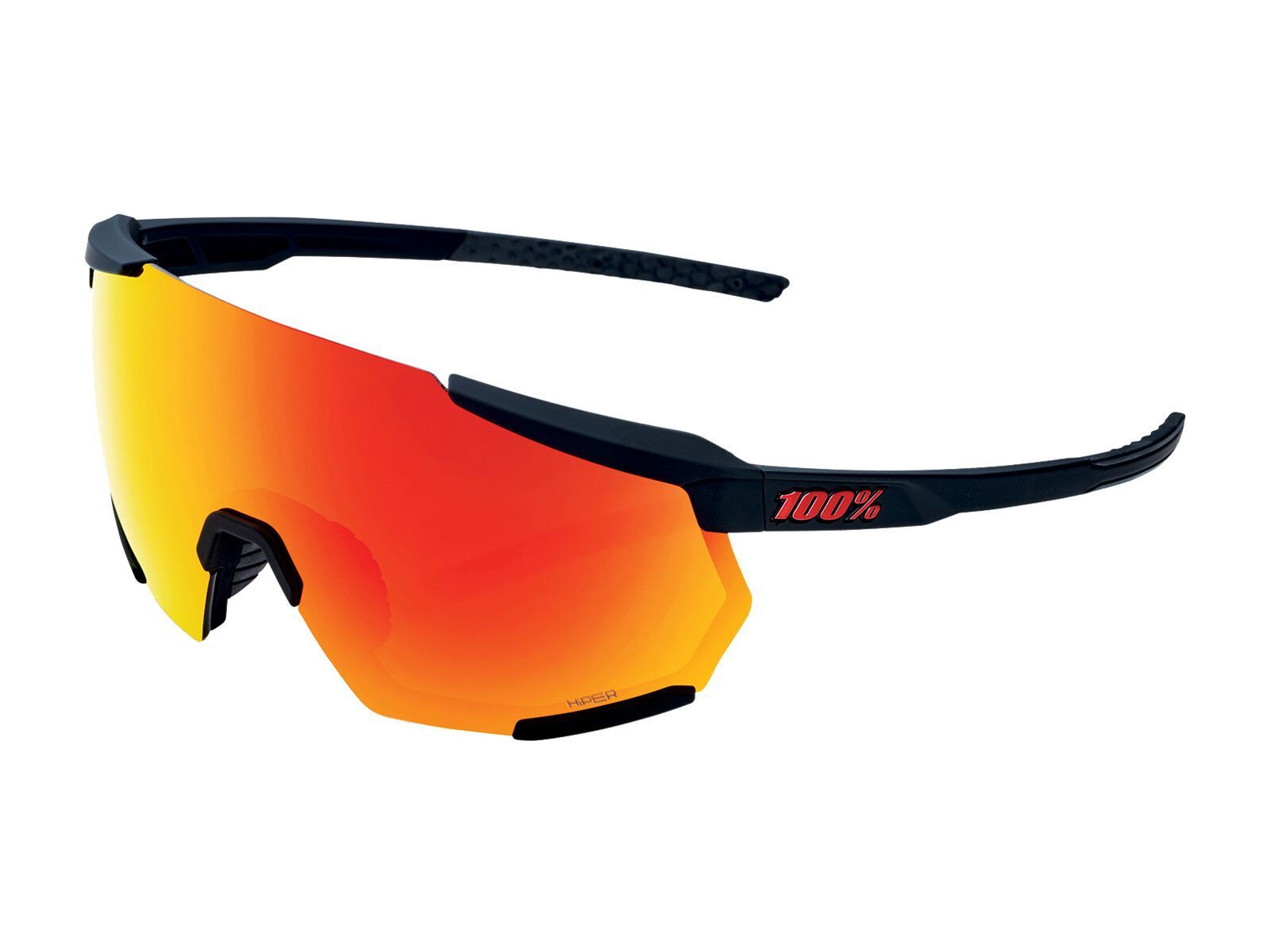 100% Racetrap 3.0 - HIPER Red ML Mirror, soft tact black - Bild 1