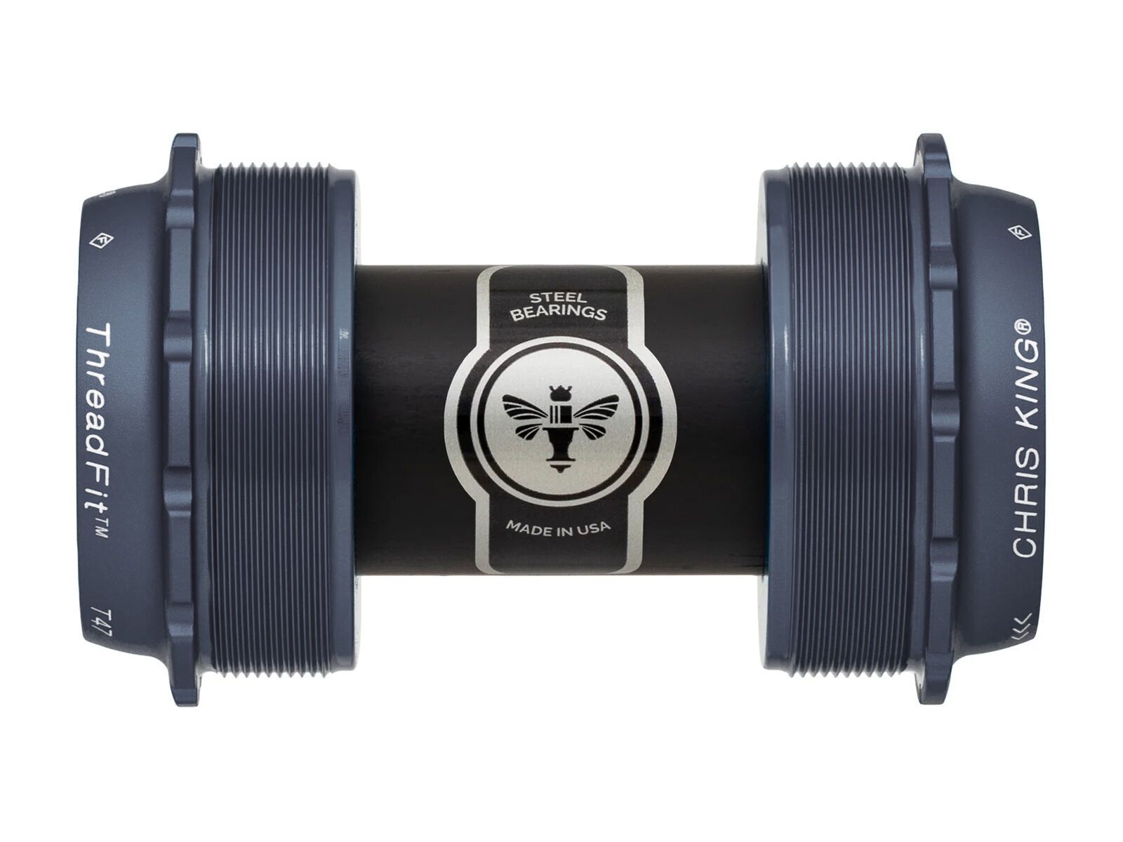 Chris King ThreadFit T47 24x - Edelstahl, midnight - Bild 1