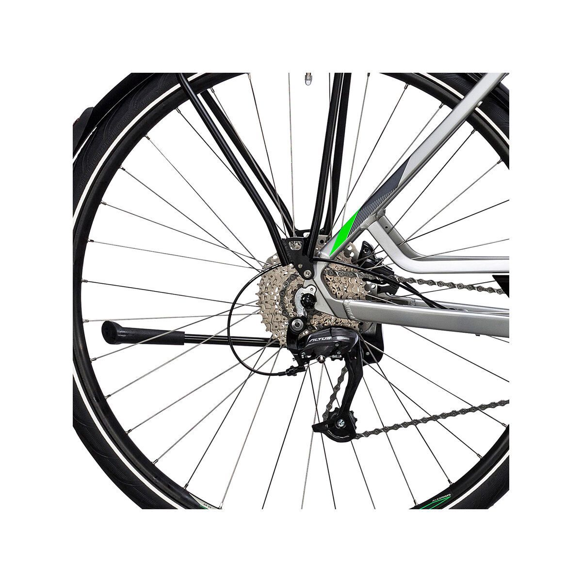 Cube Touring Hybrid ONE 500, silver´n´flashgreen - Bild 4