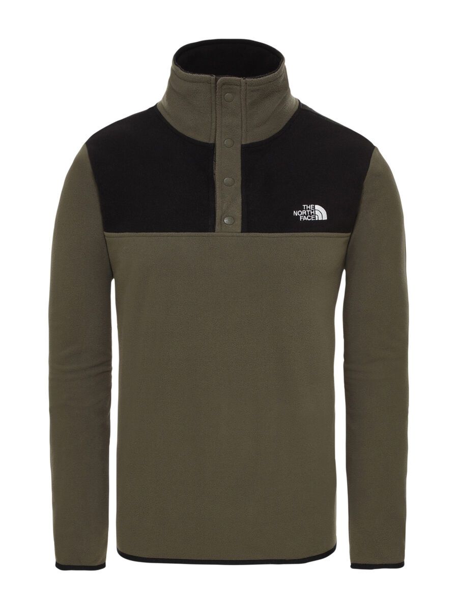 The North Face Men's Tka Glacier Snap-Neck Pullover, new taupe green/tnf black - Bild 1