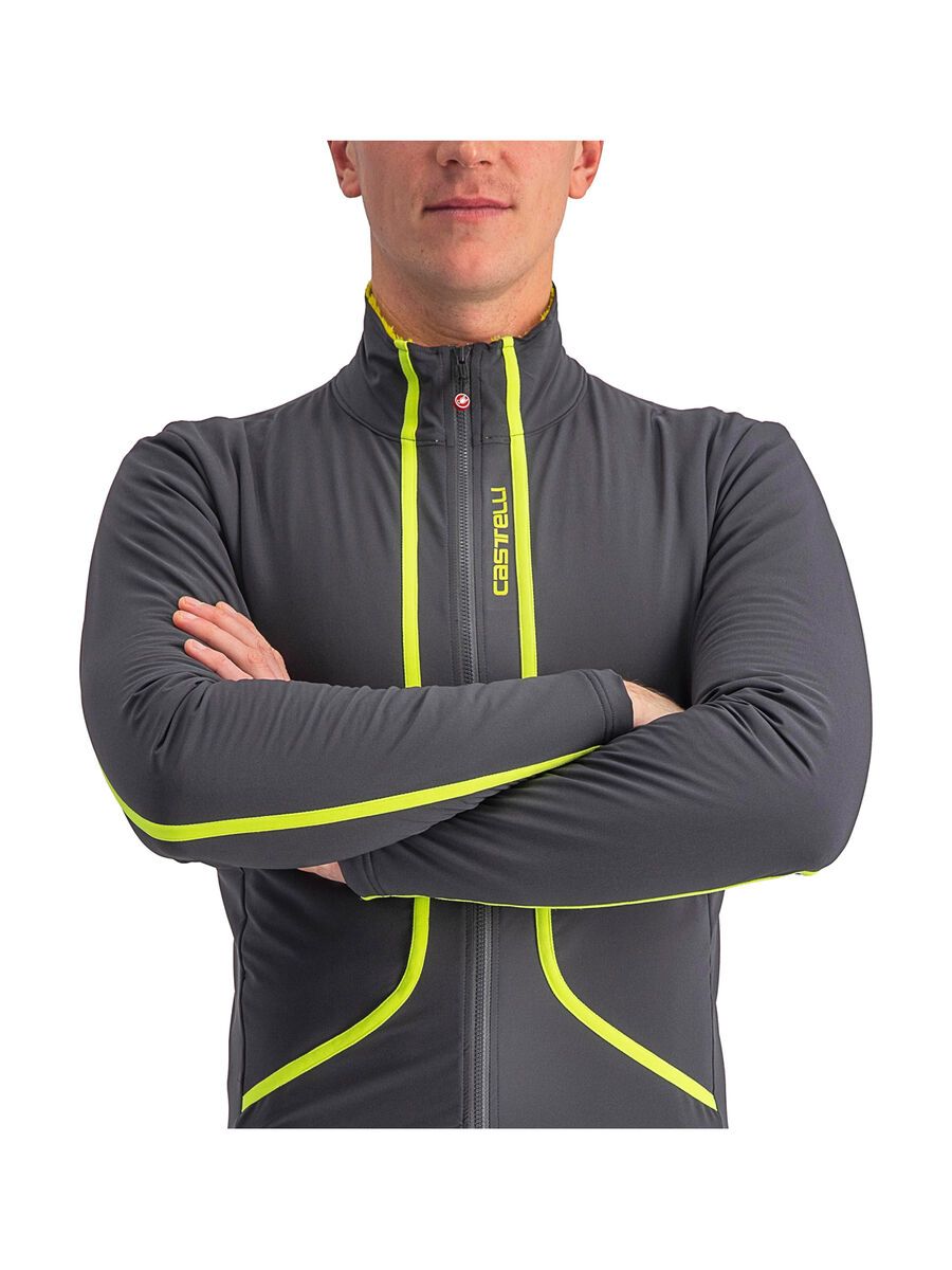 Castelli Flight Jacket Air, dark gray/electric lime - Bild 4