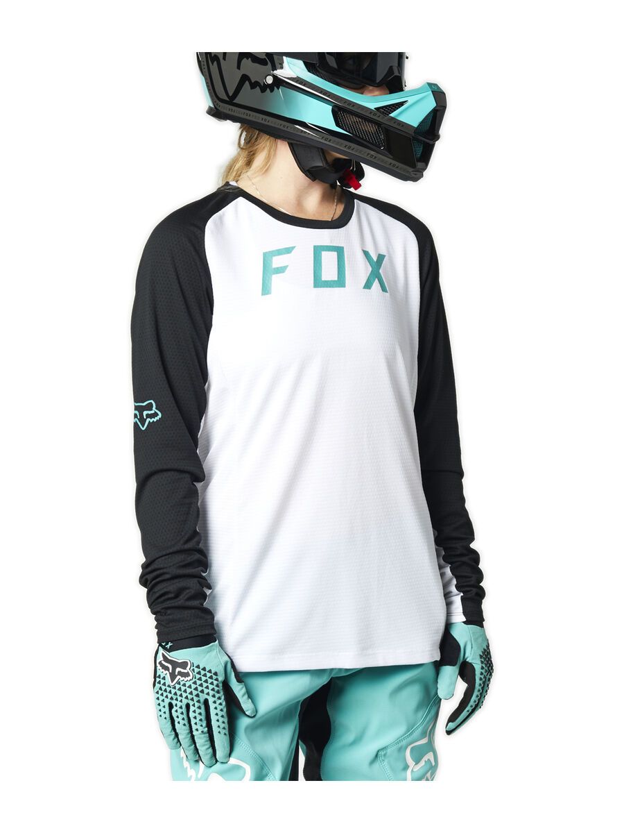 Fox Womens Defend LS Jersey, white/black - Bild 1