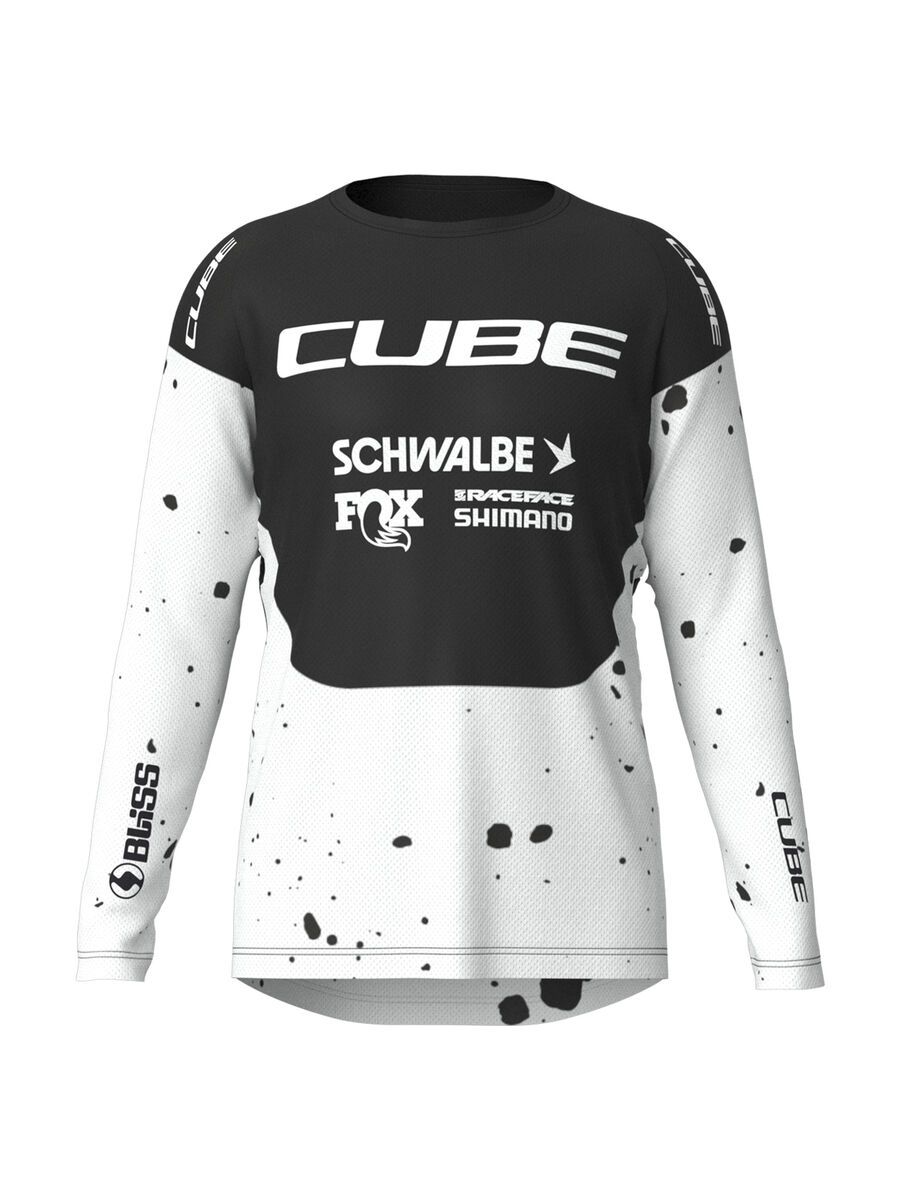 Cube MTB Trikot X Factory Racing langarm, black´n´white - Bild 1