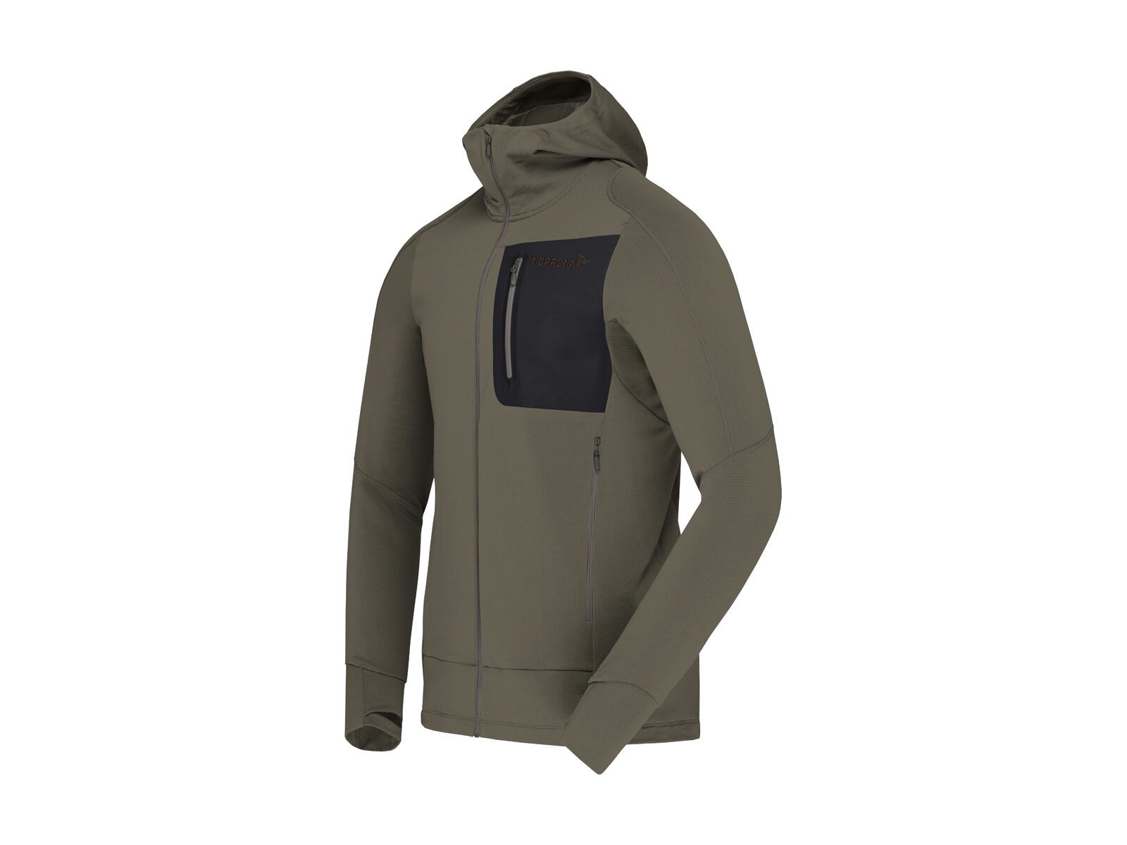 Norrona falketind Power Grid Zip Hood M's, beluga - Bild 2