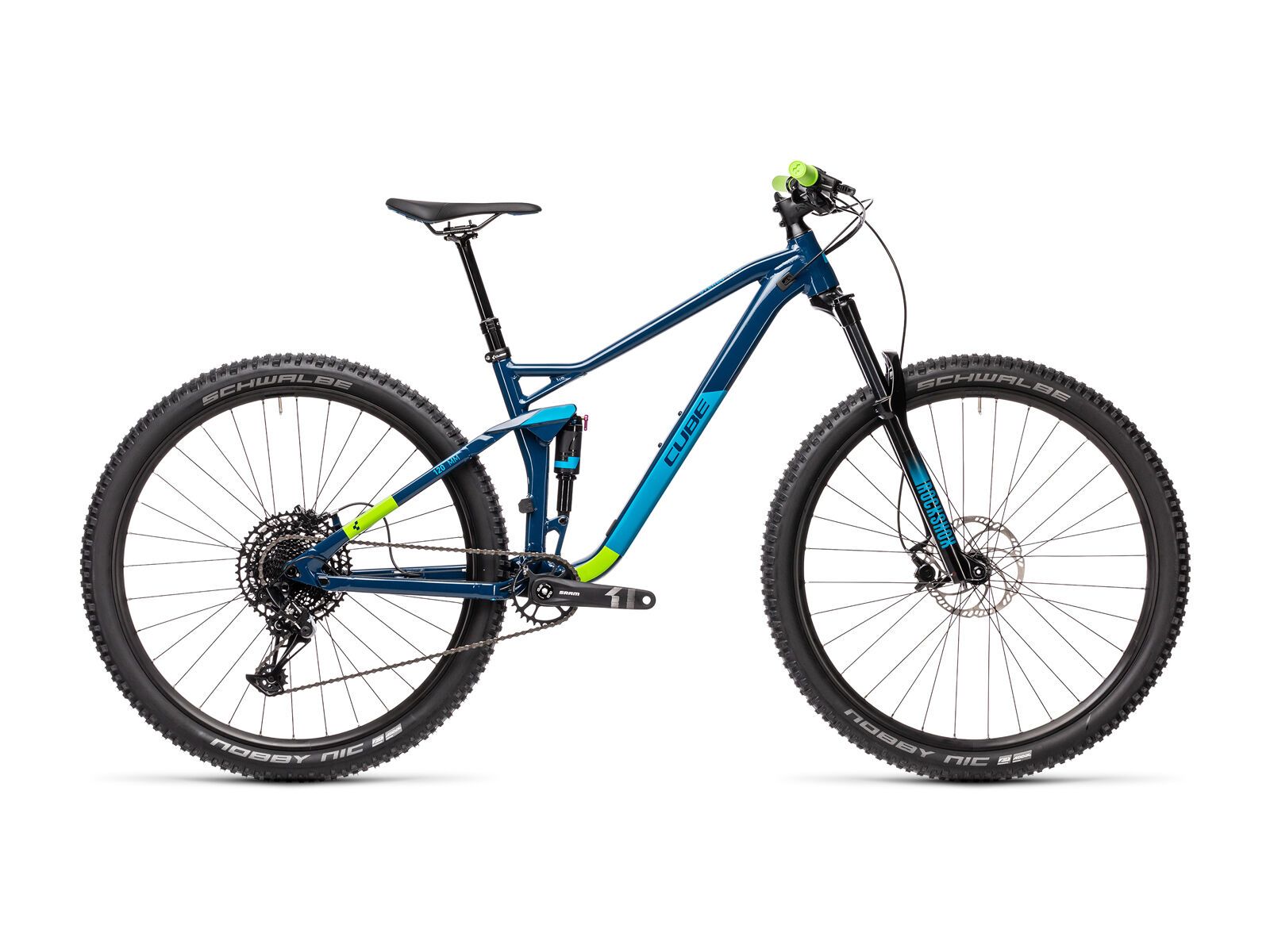 Cube Stereo 120 Pro 29, blueberry�n�green | BIKER-BOARDER.DE