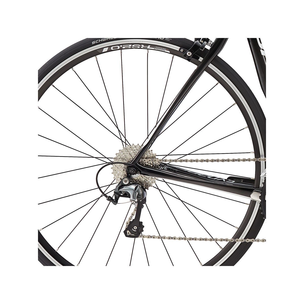 Cannondale Synapse Carbon Tiagra 6, jet black w/ magnesium white and nearly black, matte - Bild 4