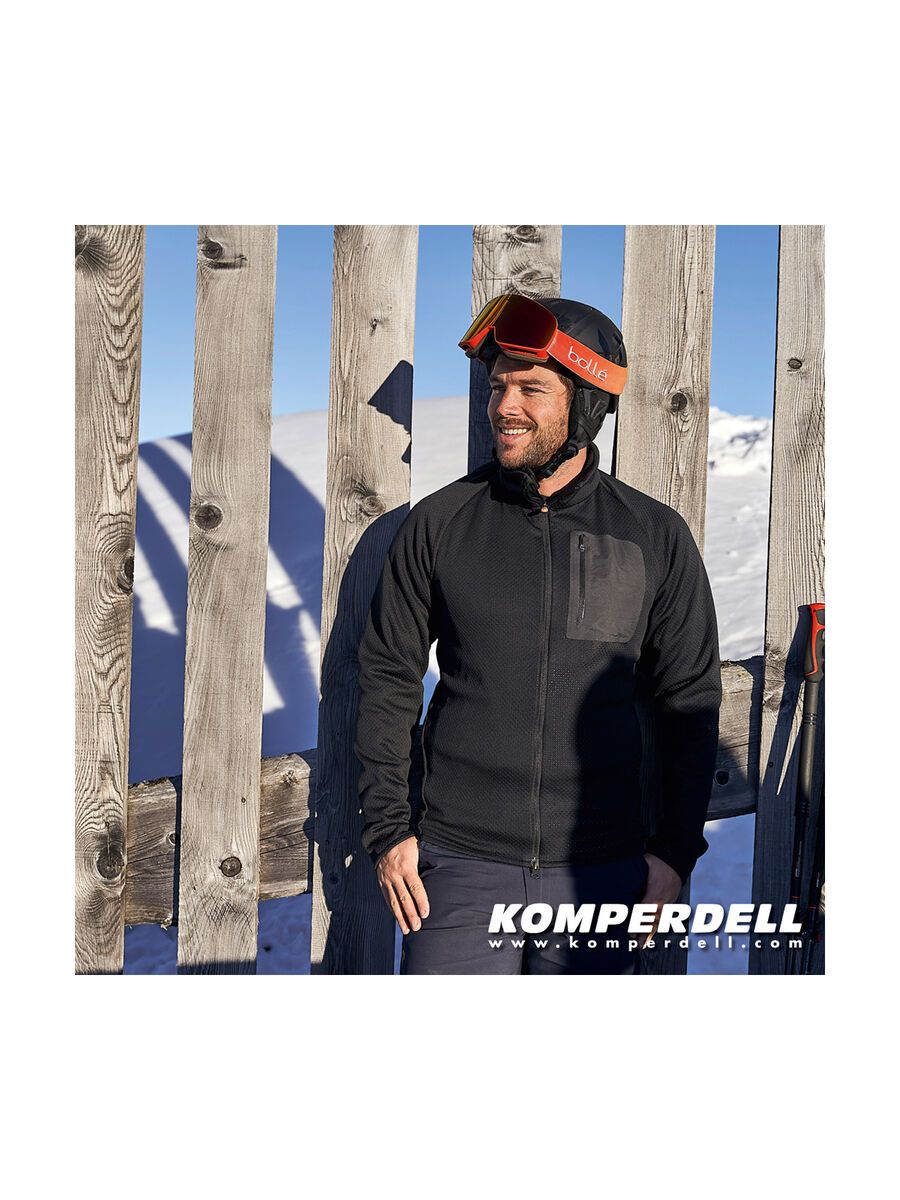 Komperdell Full Zip Sweater Men, schwarz/orange - Bild 6