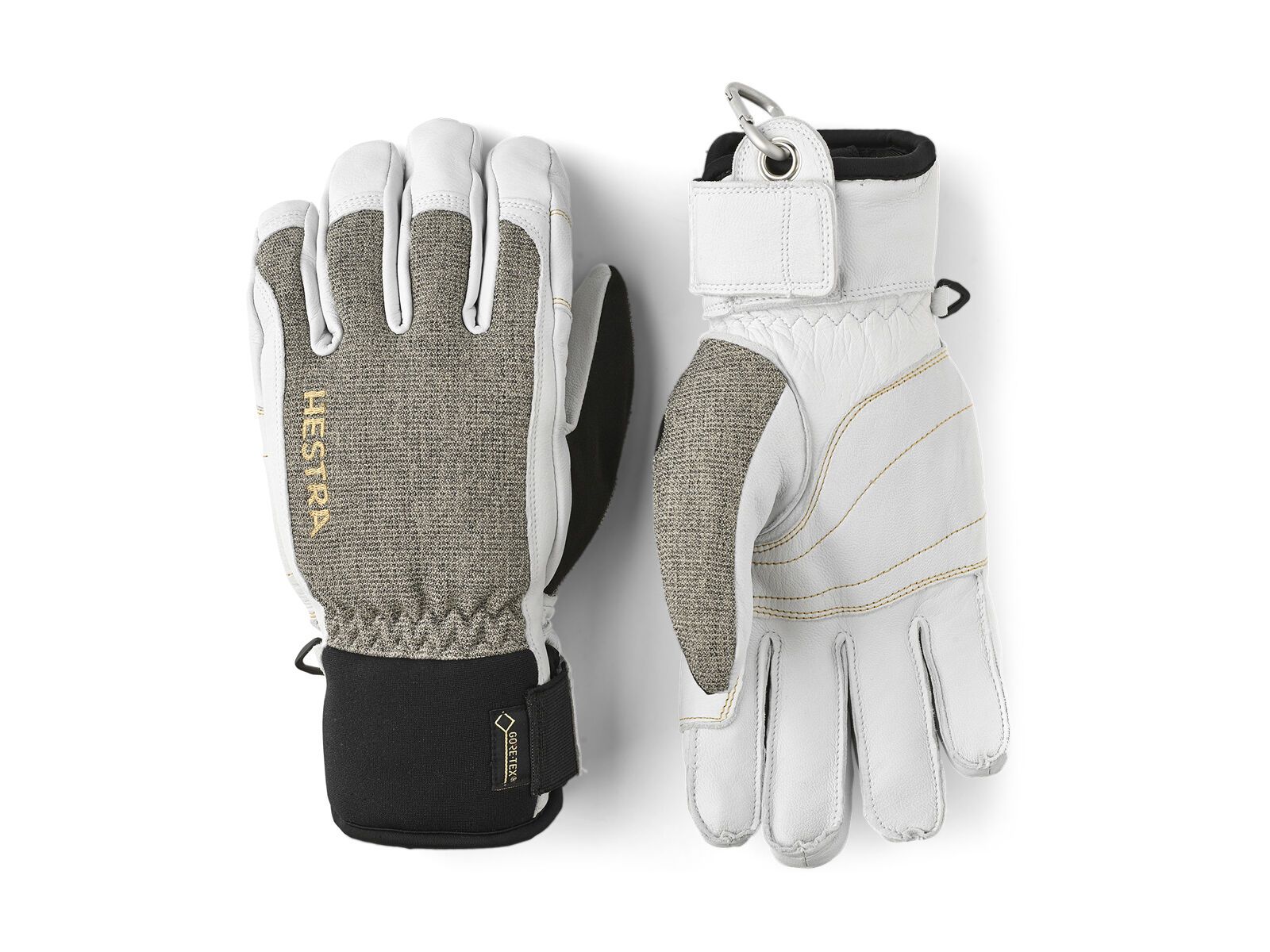 Hestra Army Leather Gore-Tex Short 5 Finger, light grey/offwhite - Bild 1
