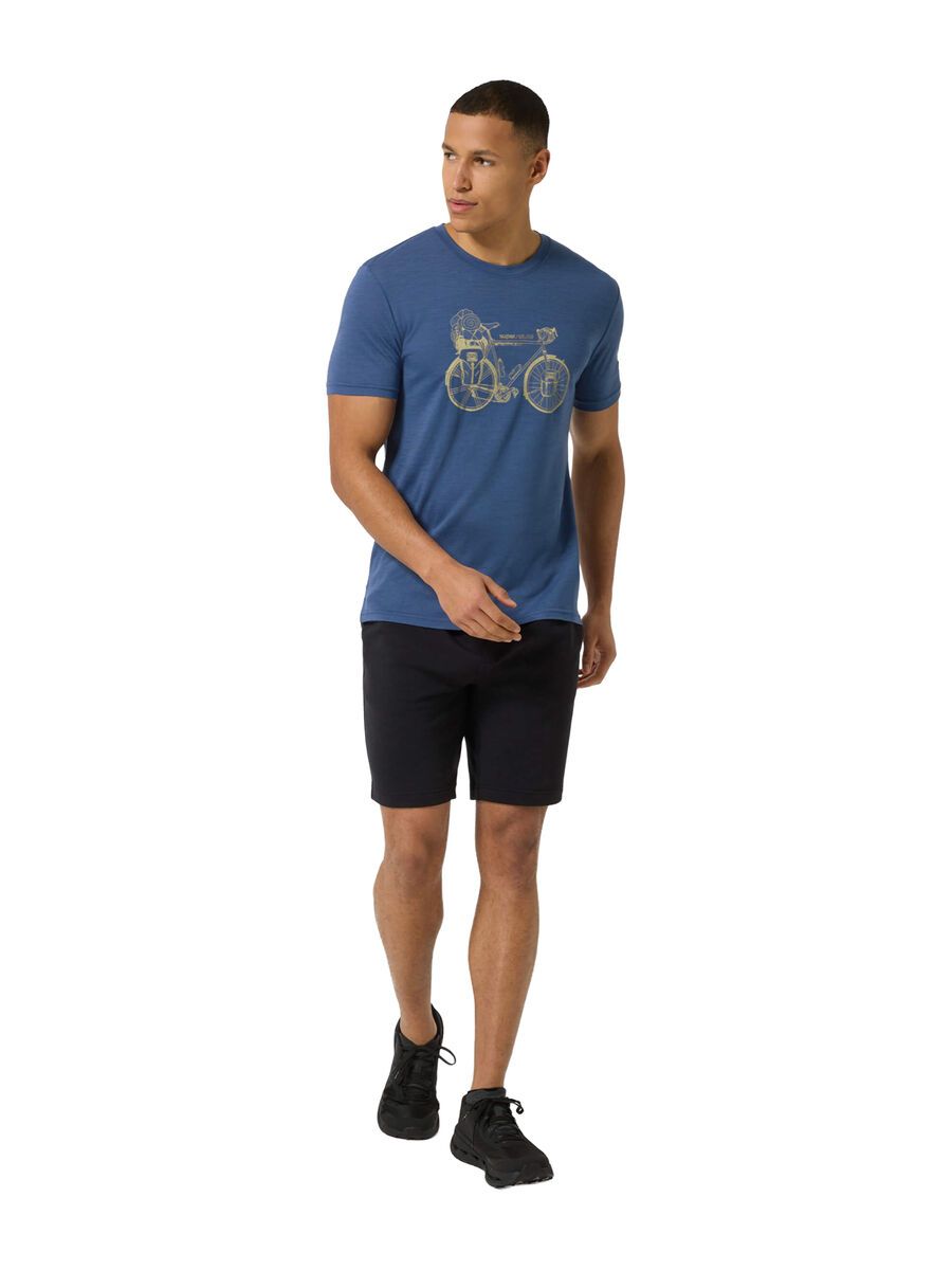 super.natural Wander Wheel Tee Herren, ocean blue/dried tobacco - Bild 4