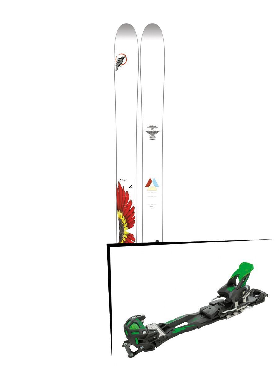 Set: Line Mordecai 2017 + Tyrolia Adrenalin 16 ohne Bremse, solid black flash green - Skiset - Bild 1