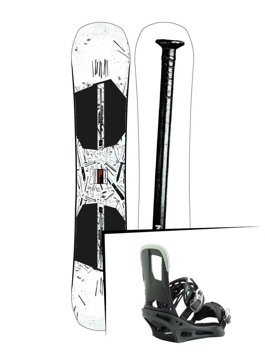 Set: Burton Name Dropper 2019 + Burton Cartel salty shark - Bild 1