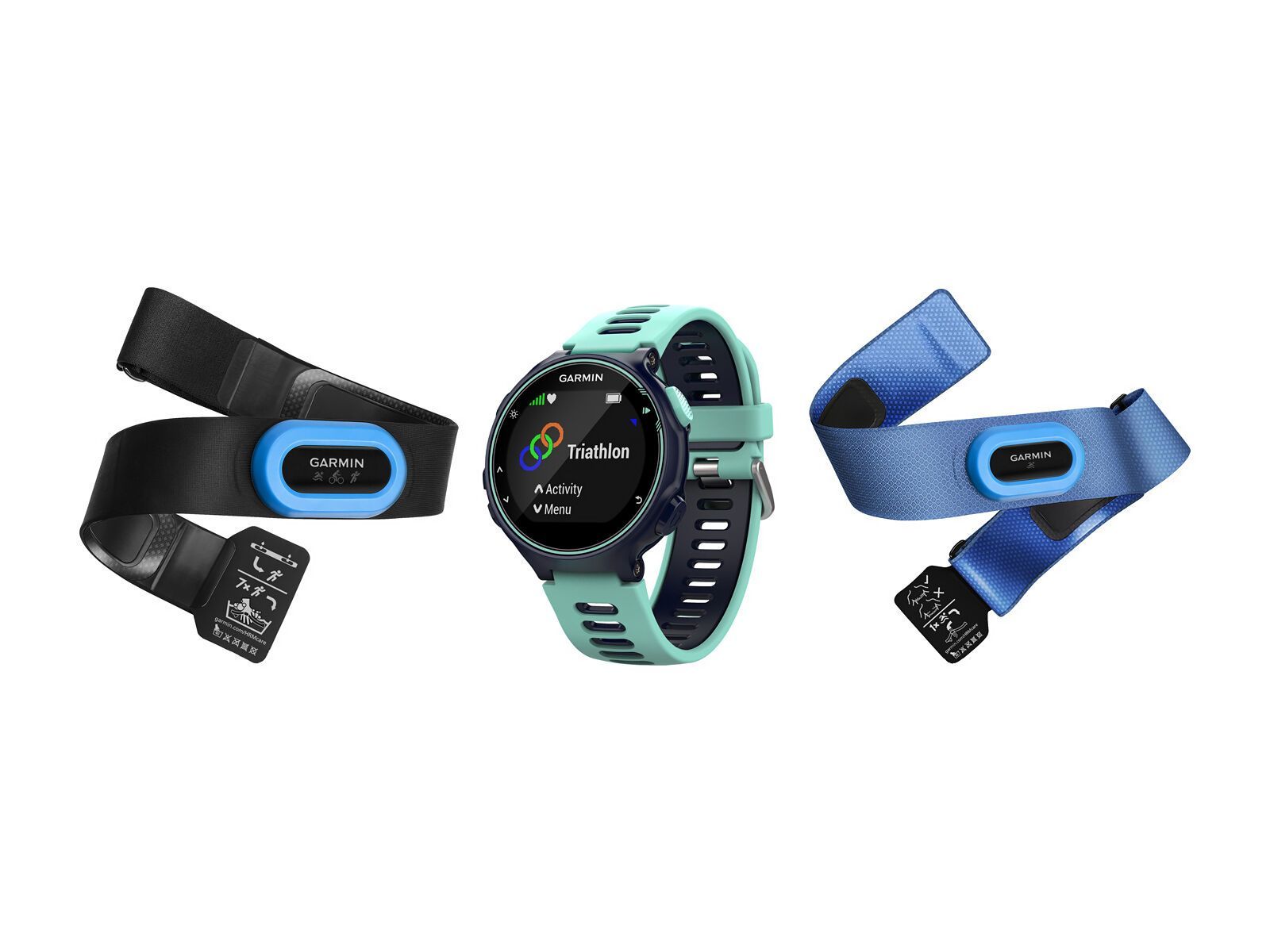 Garmin Forerunner 735XT Tri Bundle, frost/blau - Bild 2