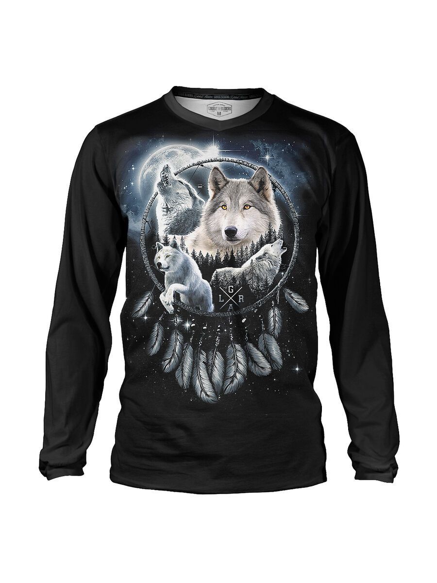 Loose Riders Cult of Shred Jersey LS Dreamcatcher, black - Bild 1