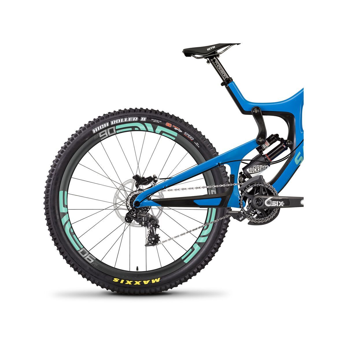 Santa Cruz V10 CC X01 RockShox Vivid Air ENVE, gloss blue and mint - Bild 5