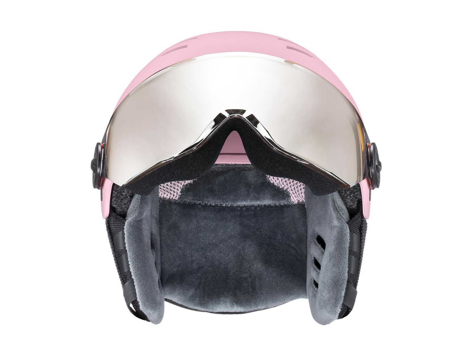 uvex rocket jr. visor silver mirror, pink confetti mat - Bild 3