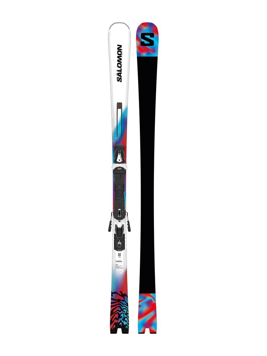 Salomon Addikt + MI12 GW F80, white/neon blue/red - Bild 1