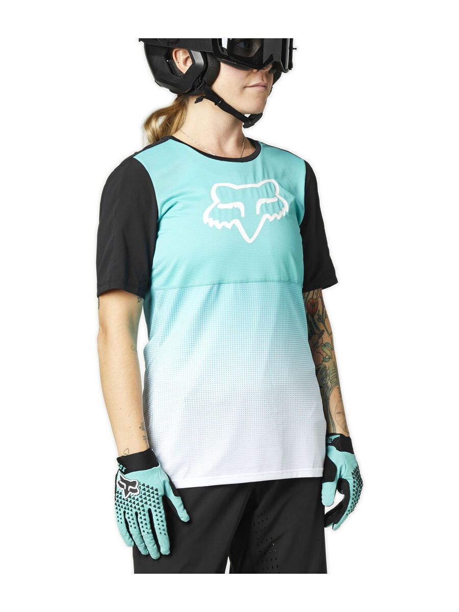 Fox Womens Flexair SS Jersey, teal - Bild 1