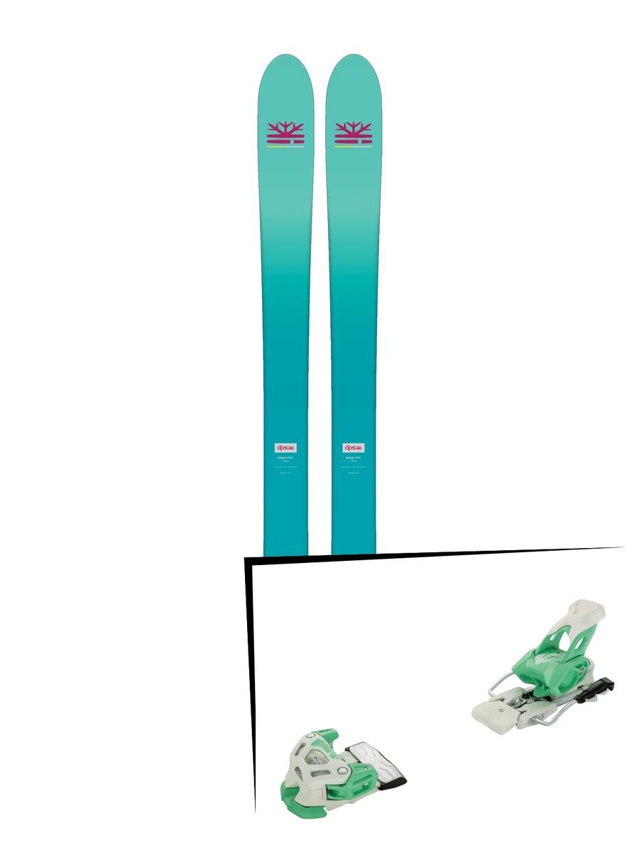 Set: DPS Skis Nina F99 Foundation 2018 + Tyrolia Attack 12 solid white mint - Bild 1
