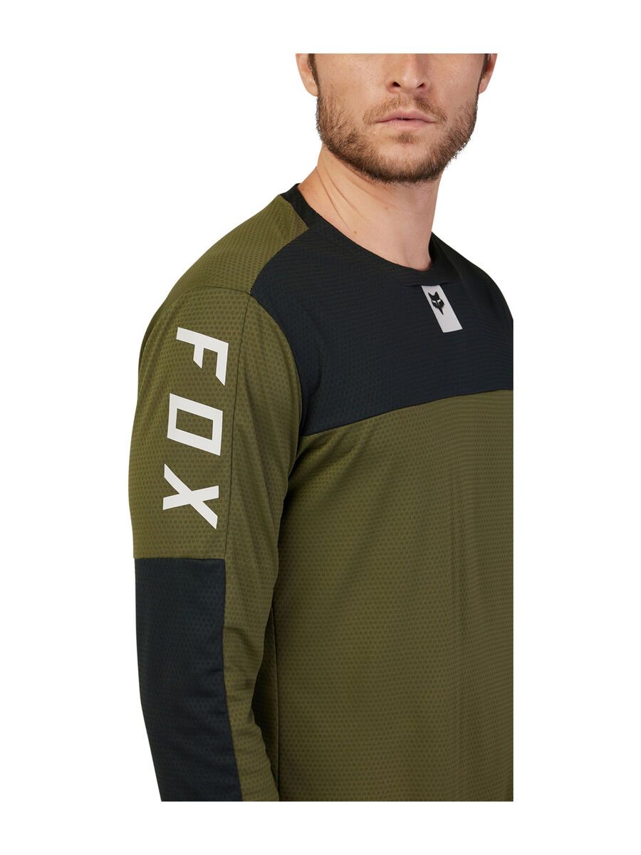 Fox Defend LS Jersey Fox Head, olive green - Bild 3