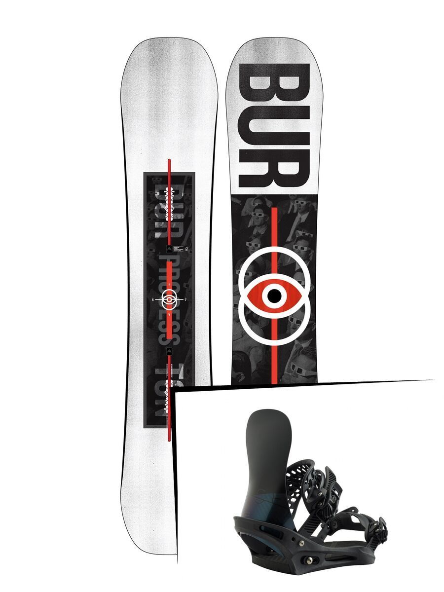 Set: Burton Process Flying V 2019 + Burton X-Base black matte - Bild 1