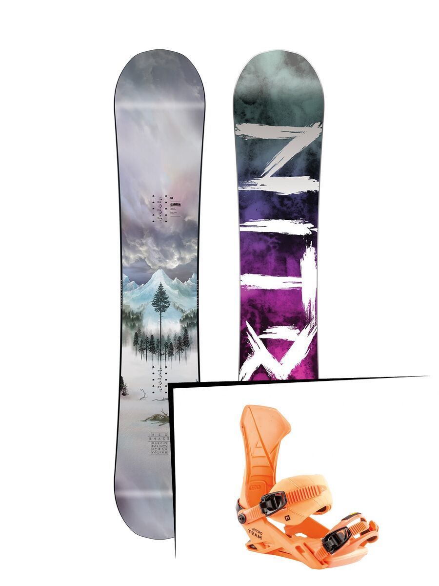 Set: Nitro Beast Nitro x Volcom 2019 + Nitro Team muted brights series orange - Bild 1