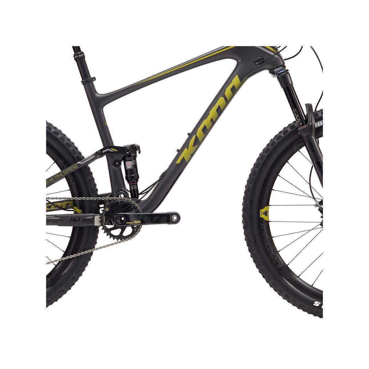 Kona Hei Hei Trail Supreme, matt carbon/mustard/silver - Bild 3