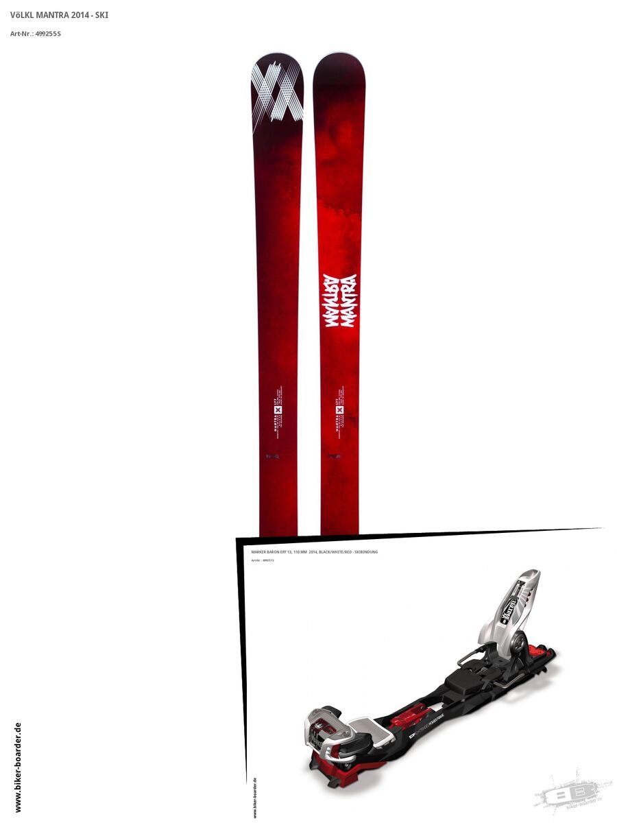 Völkl Set: Mantra 2014 + Marker Baron EPF 13 - Bild 1