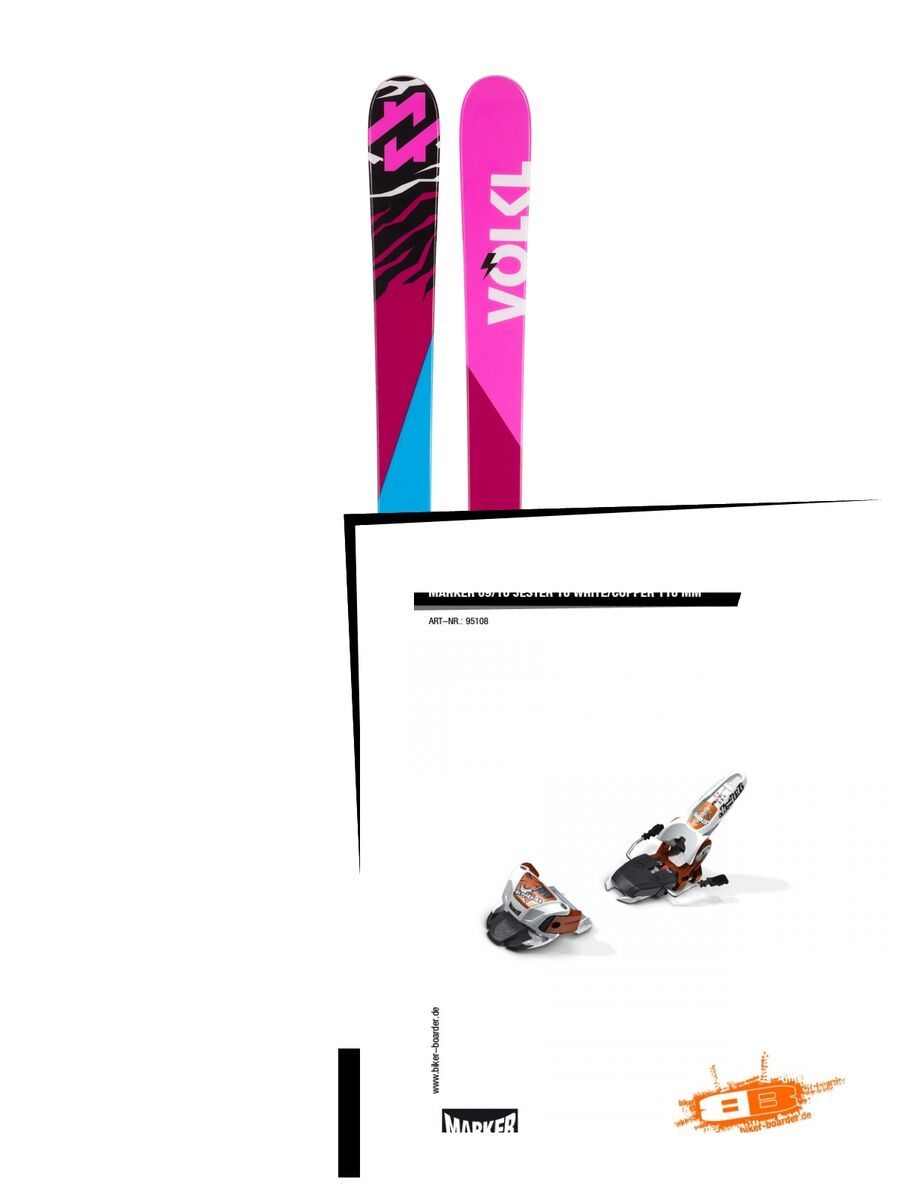 Set: Völkl Pyra 2017 + Marker Jester 16 09/10, White/Copper - Skiset - Bild 1