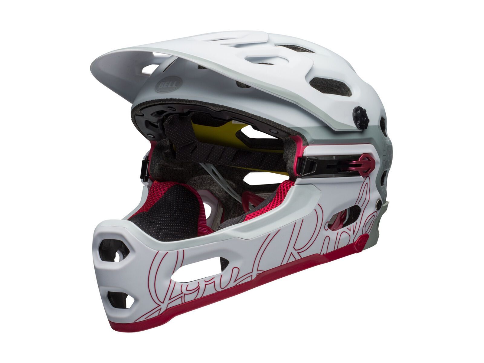 Bell Super 3R Joy Ride MIPS, matte/gloss white/cherry dissolve - Bild 1