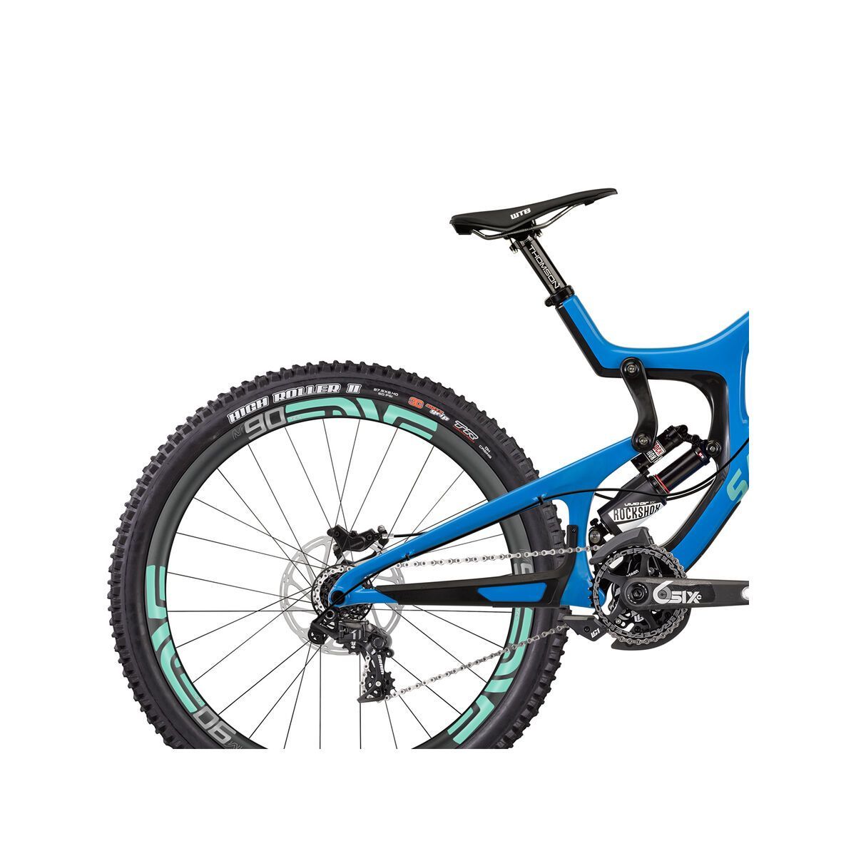Santa Cruz V10 CC X01 RockShox Vivid Air ENVE, gloss blue and mint - Bild 6