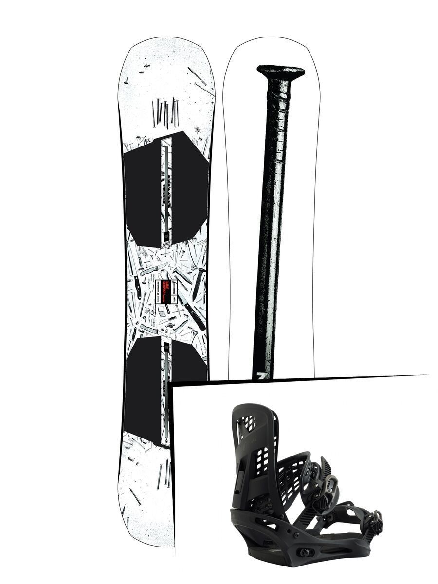 Set: Burton Name Dropper 2019 + Burton Genesis matty black - Bild 1