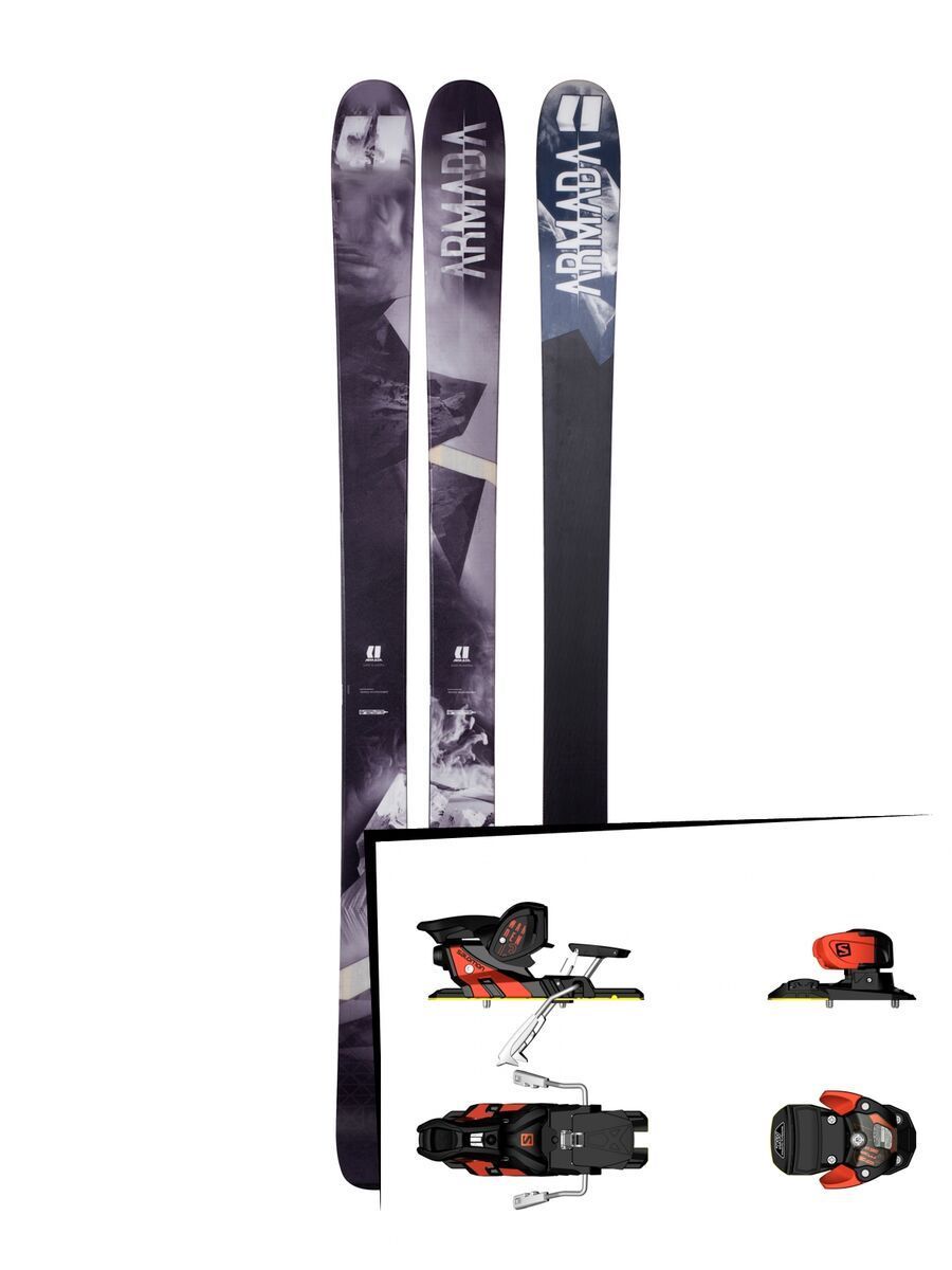 Set: Armada Invictus 108 Ti 2018 + Salomon Warden MNC 13 white/black/orange - Bild 1