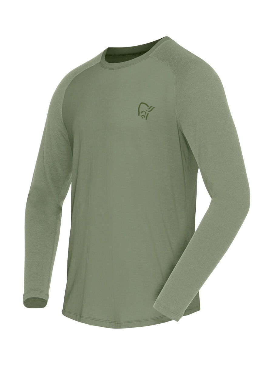 Norrona femund pureUll Long Sleeve M's, deep lichen green - Bild 2