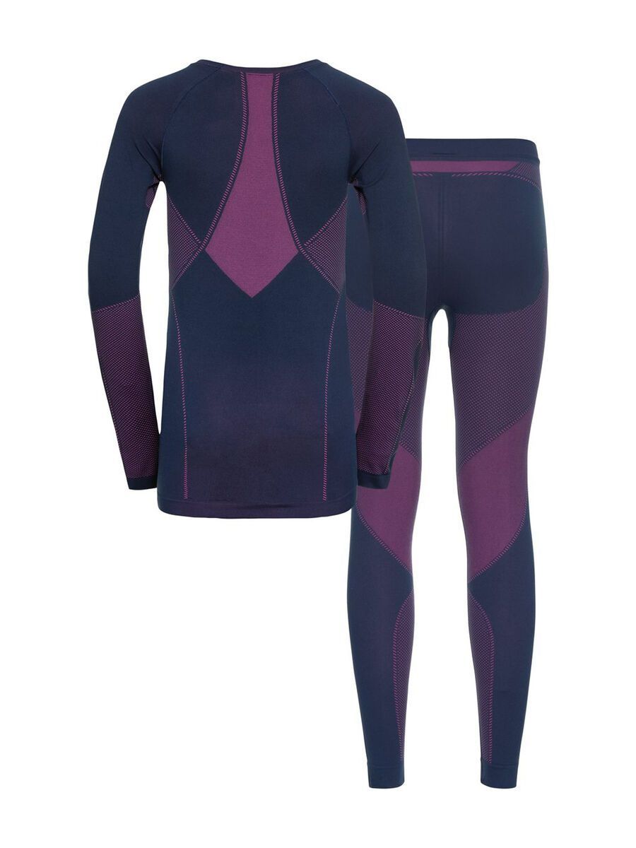 Odlo Women's Performance Evolution Light Baselayer Set, diving navy/beetroot purple - Bild 2