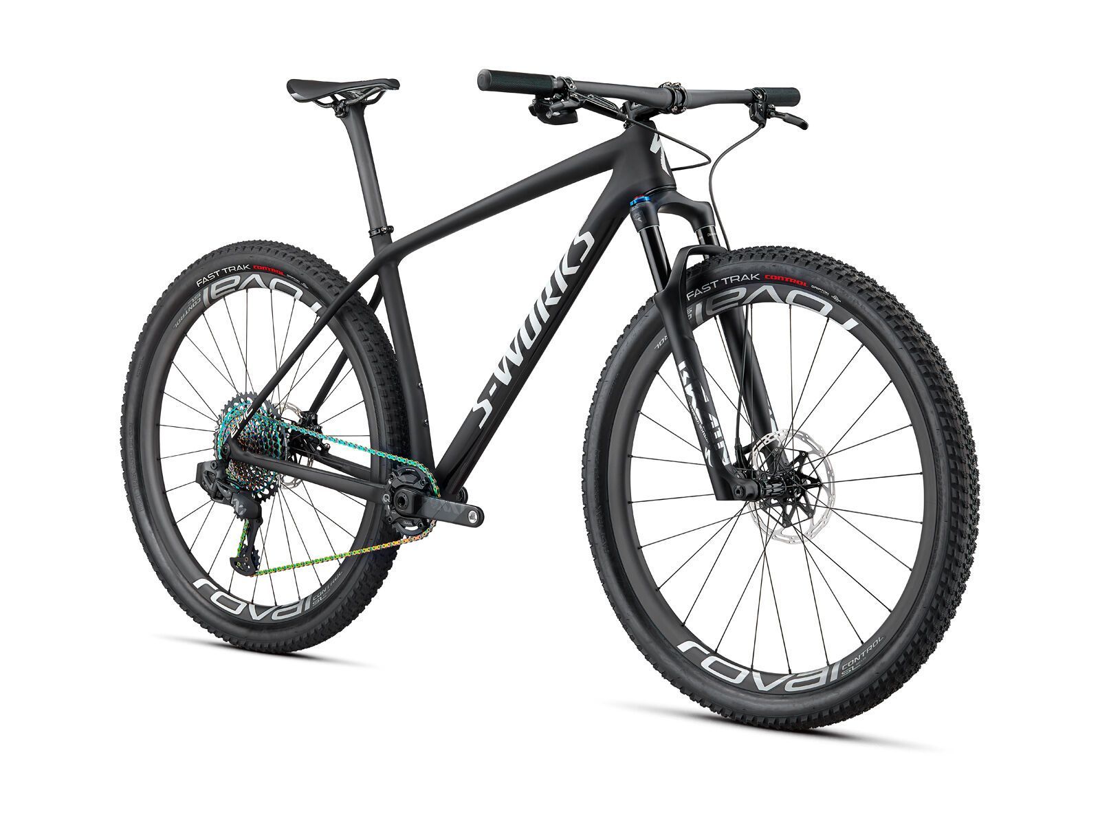 Specialized S-Works Epic HT AXS, satin ultralight black/metallic white silver - Bild 2