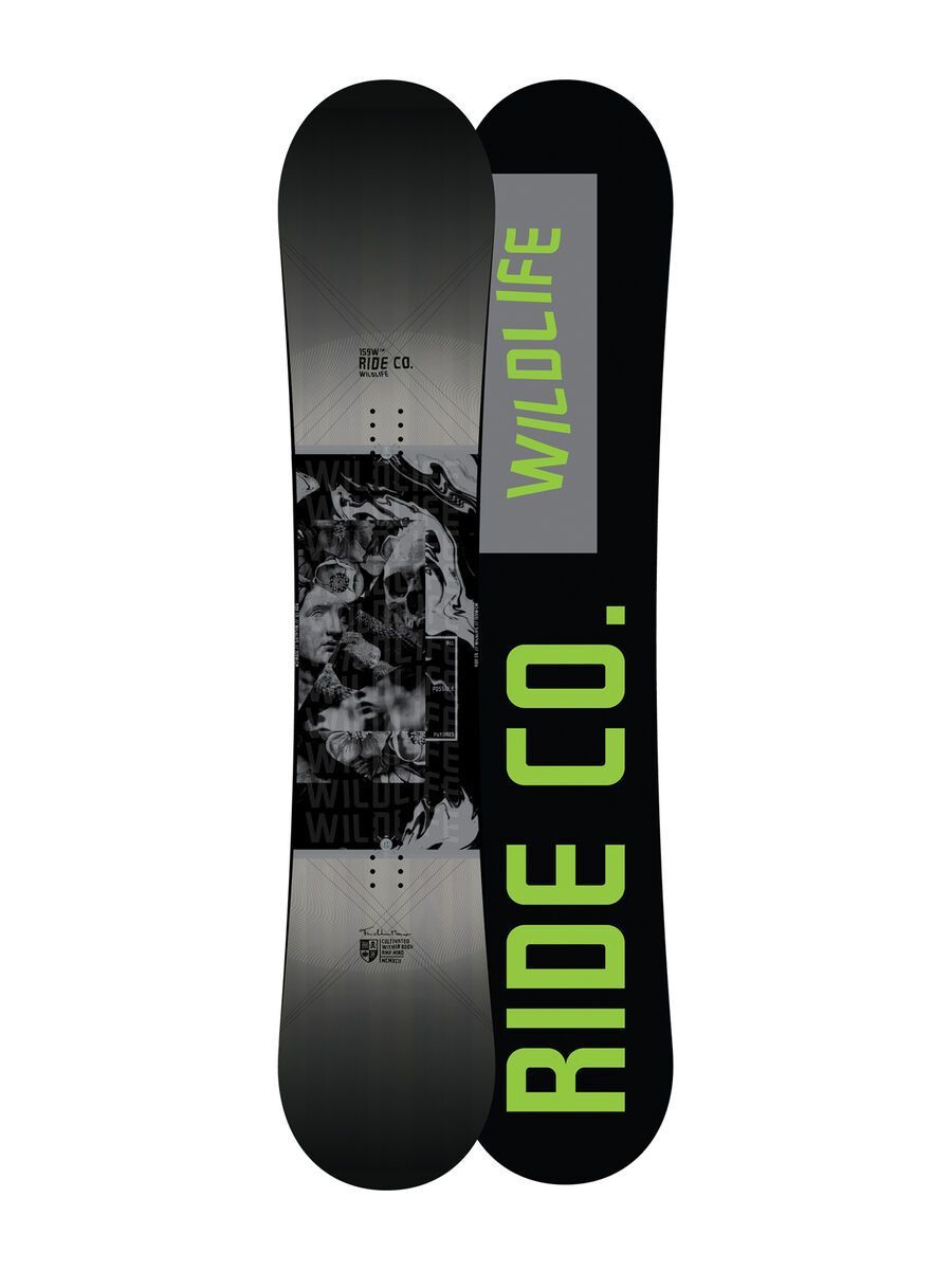Set: Ride Wild Life Wide 2017 + Flow Five Hybrid 2016, black - Snowboardset - Bild 2