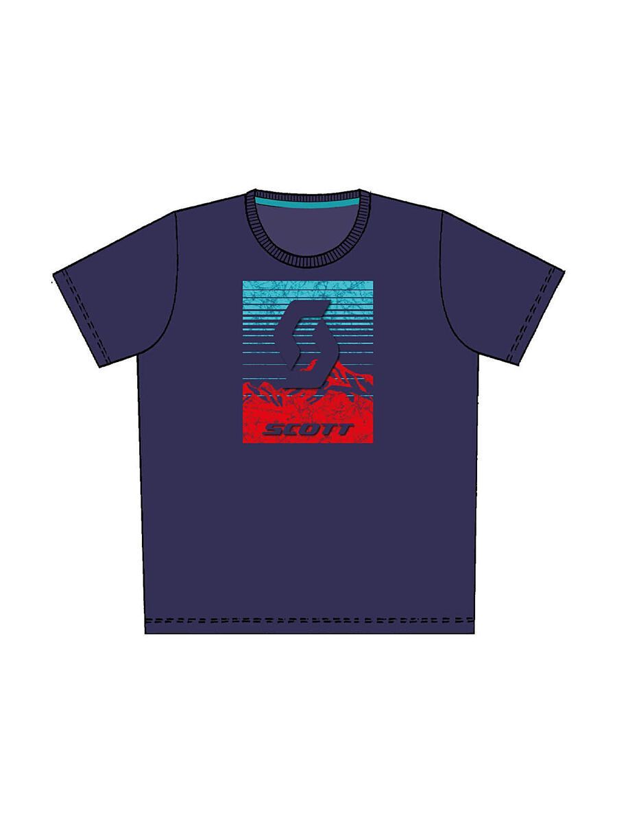 Scott Deep Trail 5 s/sl T-Shirt, blue depths melange - Bild 1