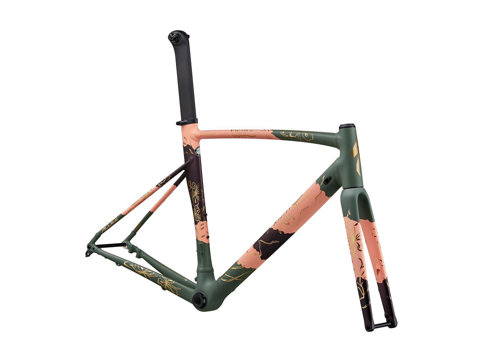 Specialized Allez Sprint Disc Frameset, satin/gloss powder coral/sage green/cast berry - Bild 1