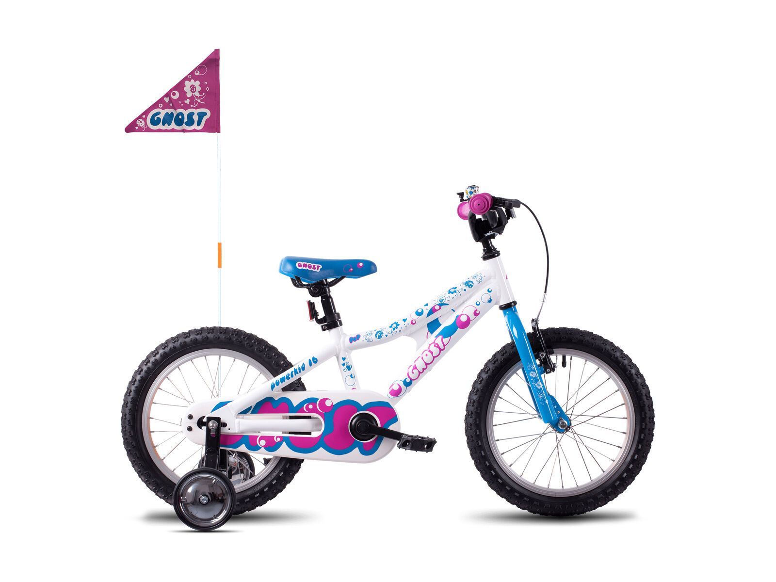 Ghost Powerkid AL 16, star white/riot blue/dark fuchsia pink - Bild 1