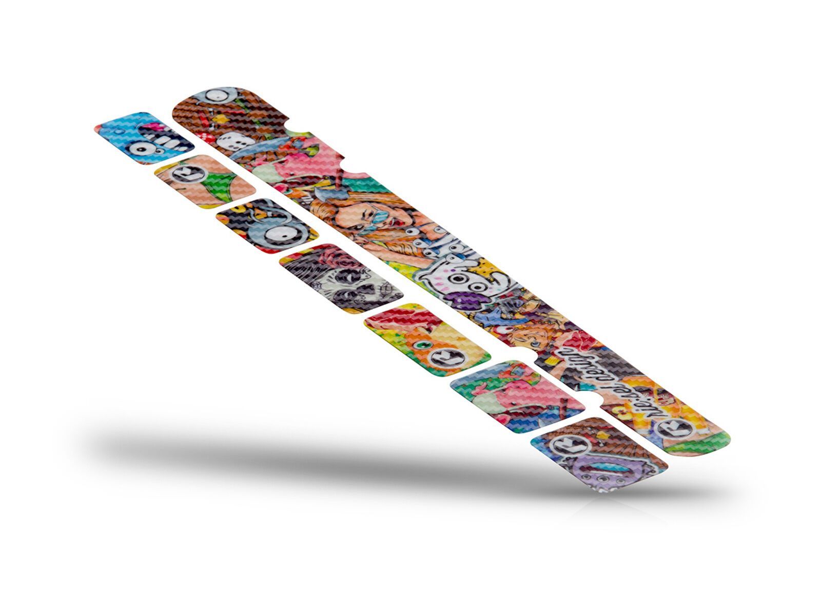 Riesel Design chainguard set, carbon stickerbomb - Bild 1