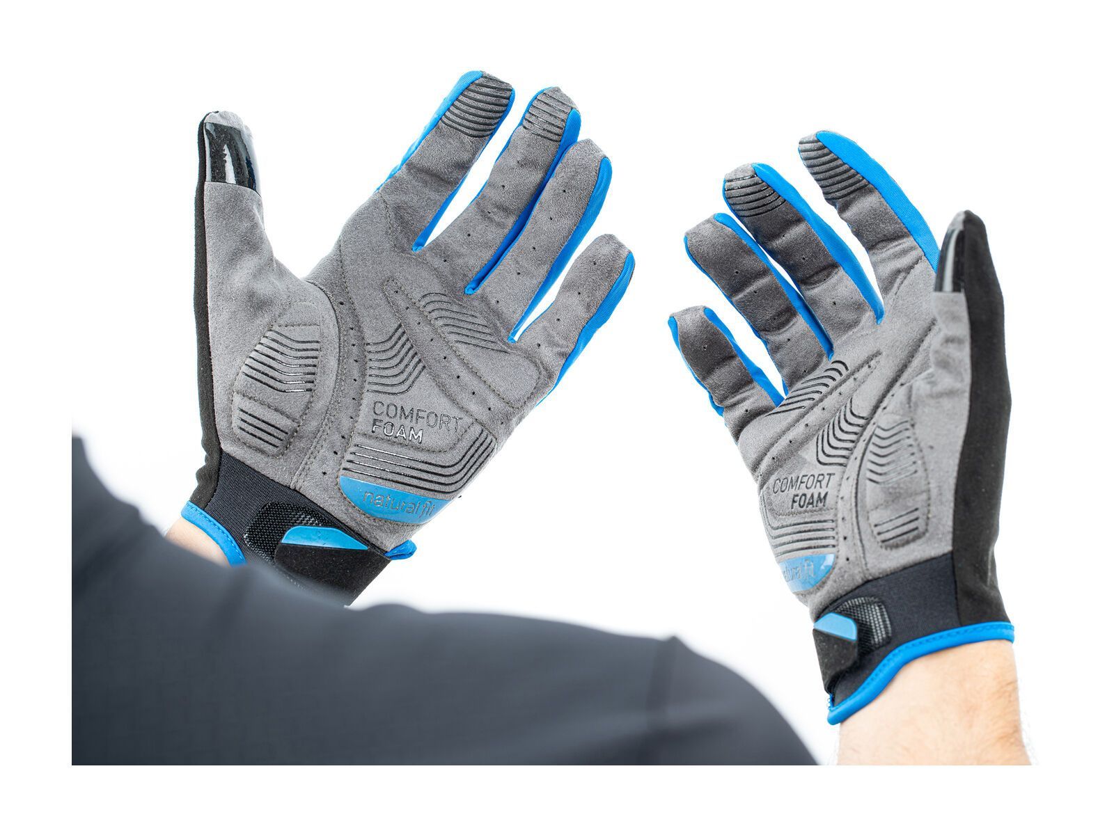 Cube Handschuhe Langfinger X Natural Fit, grey´n´blue - Bild 3