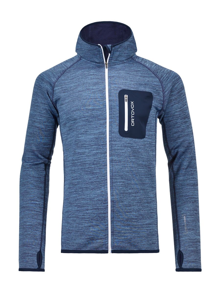 Ortovox Merino Fleece Melange Hoody M, night blue blend - Bild 1