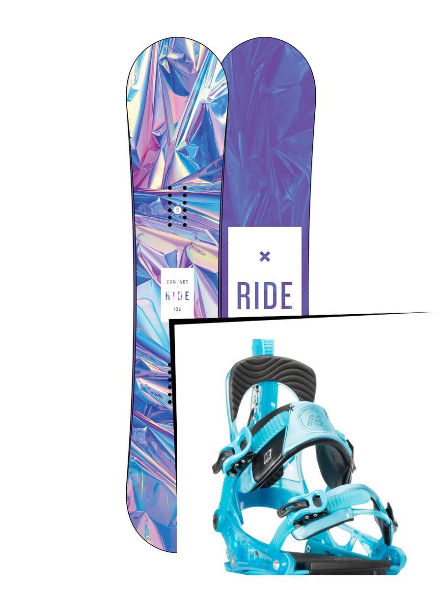 Set: Ride Compact 2017 + K2 Cinch Tryst 2016, blue - Snowboardset - Bild 1