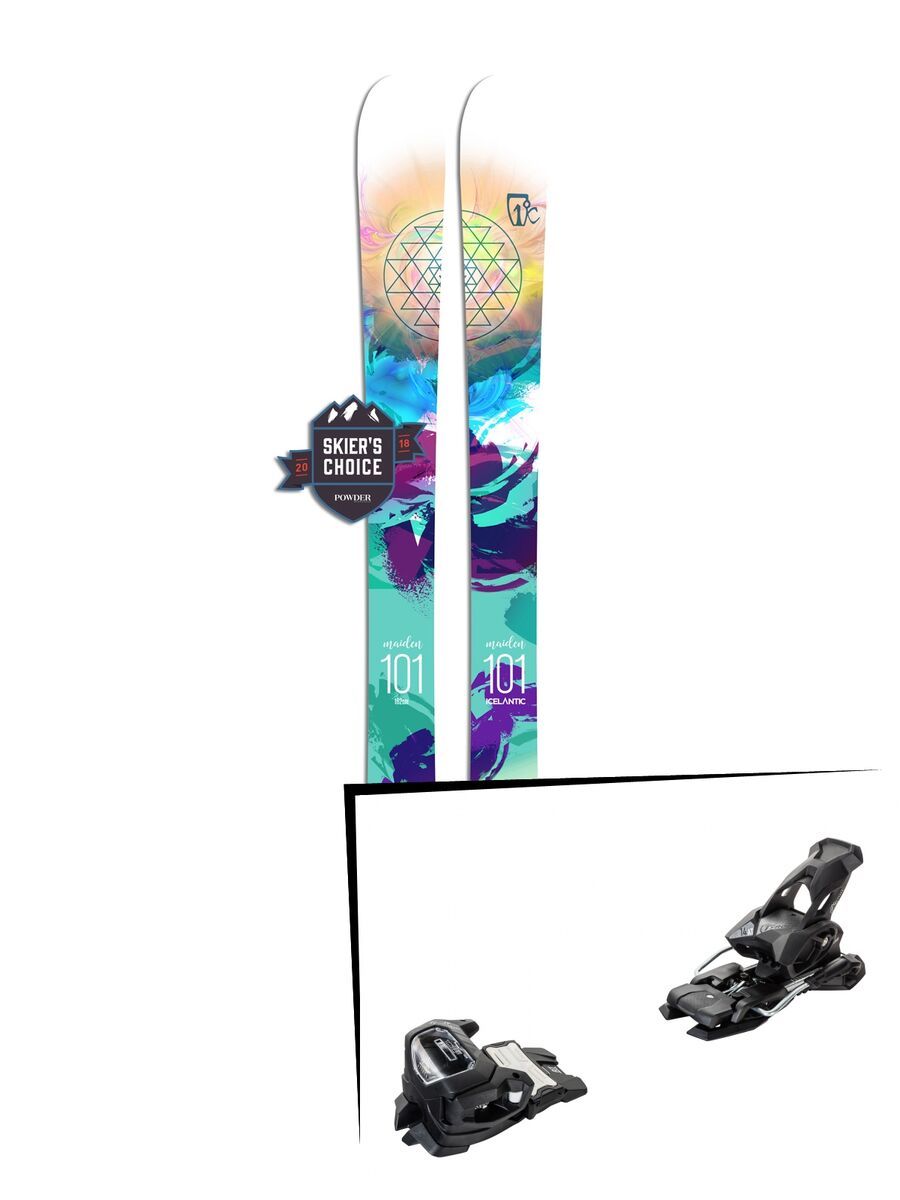 Set: Icelantic Maiden 101 2018 + Tyrolia Attack² 14 AT solid black - Bild 1