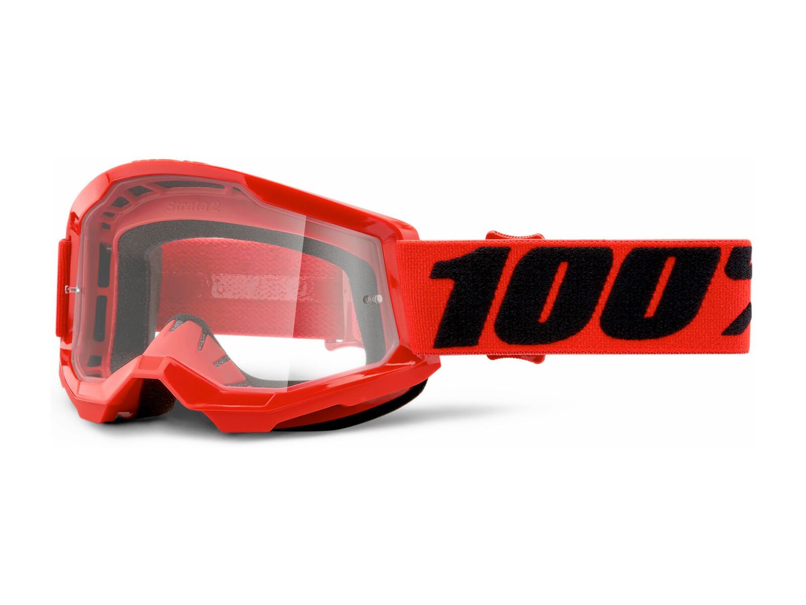 100% Strata 2 Junior Goggle - Clear, red - Bild 1