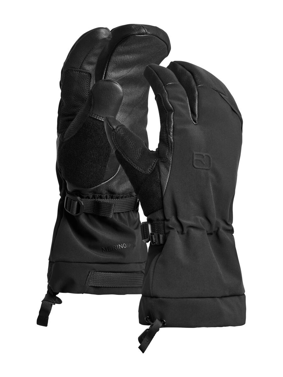 Ortovox Merino Freeride 3 Finger Glove M, black raven - Bild 1