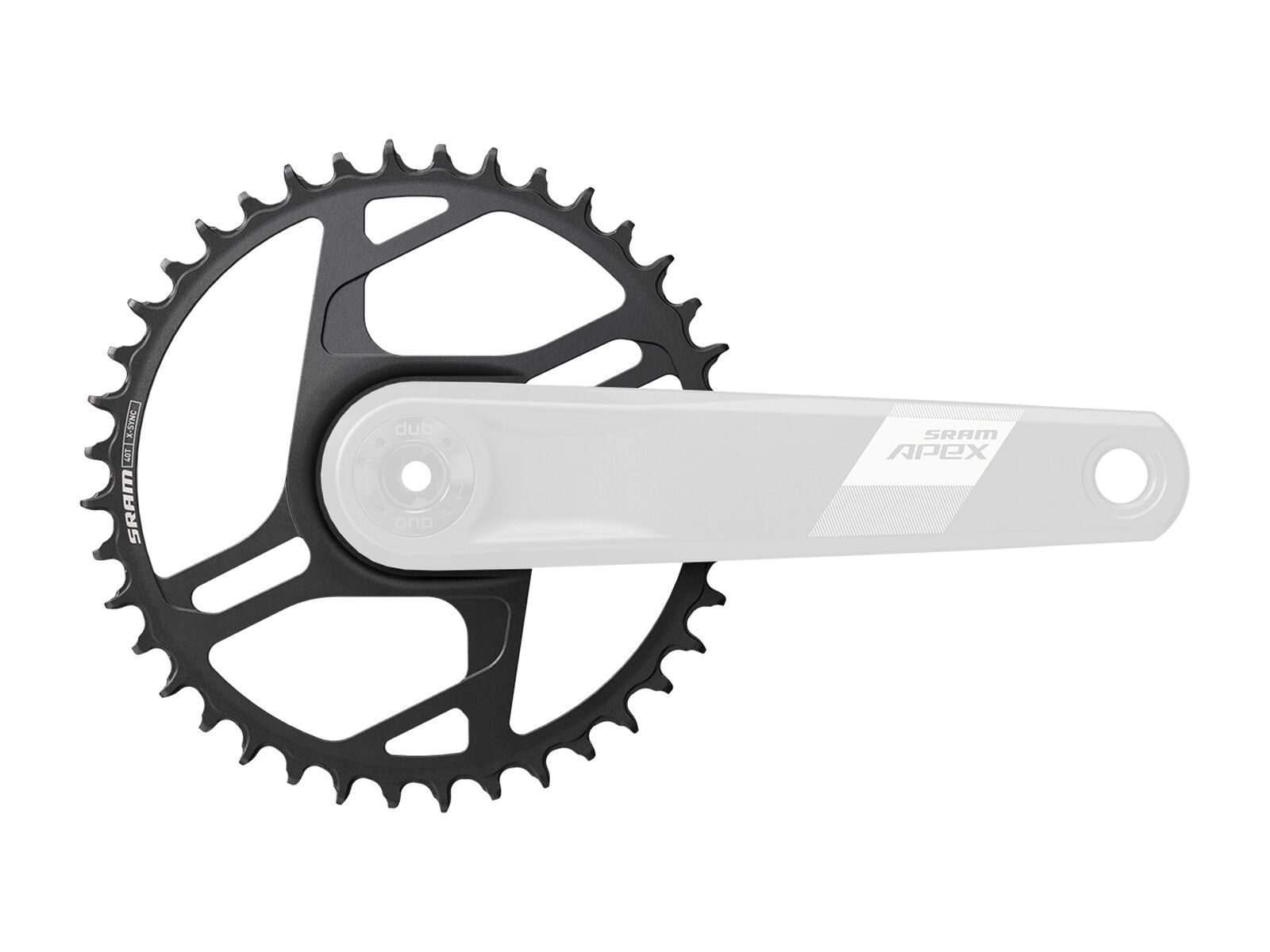 SRAM X-Sync Road Direct Mount Kettenblatt D1, black - Bild 1