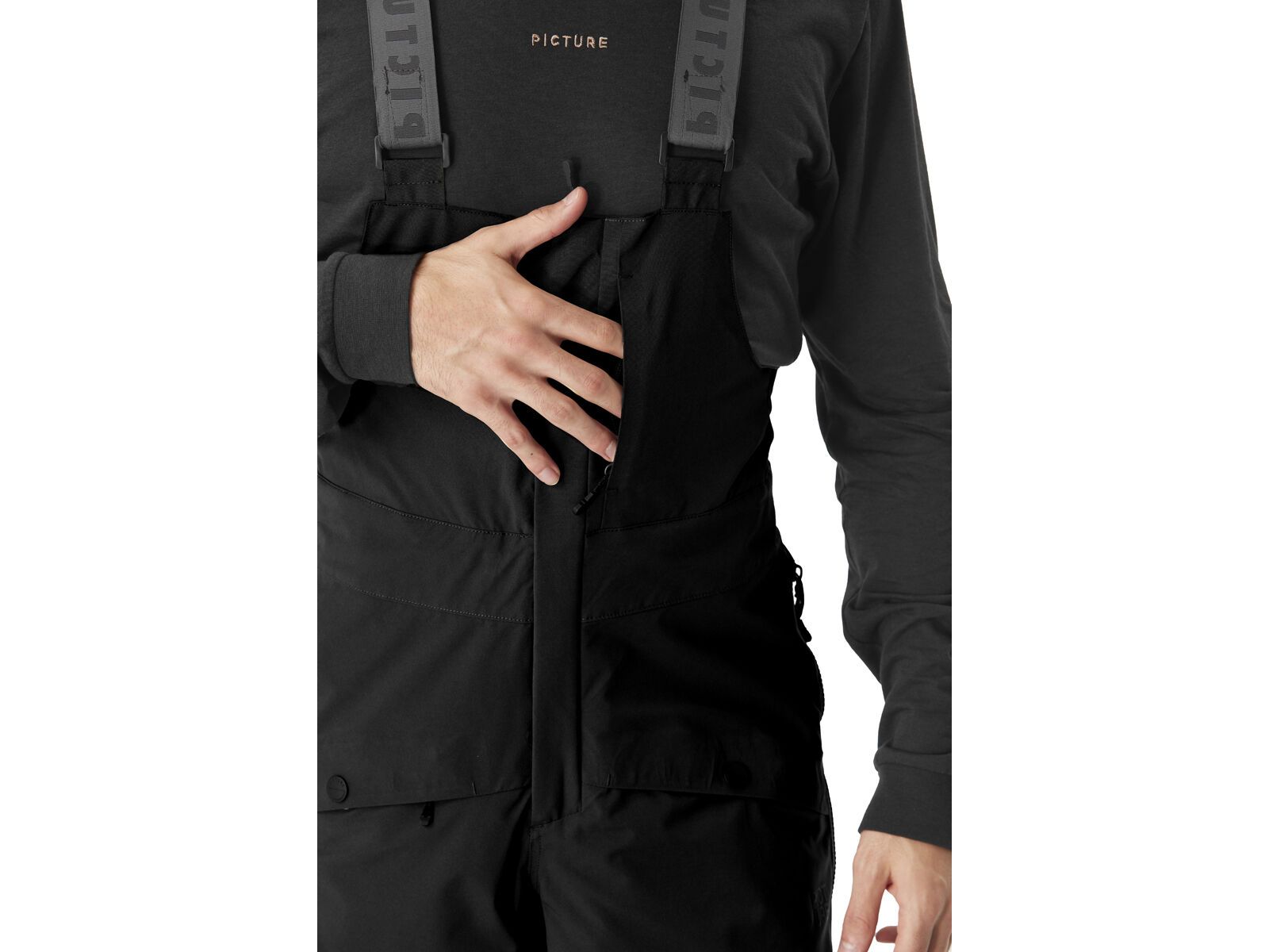 Picture Avening Bib Pants, black - Bild 8
