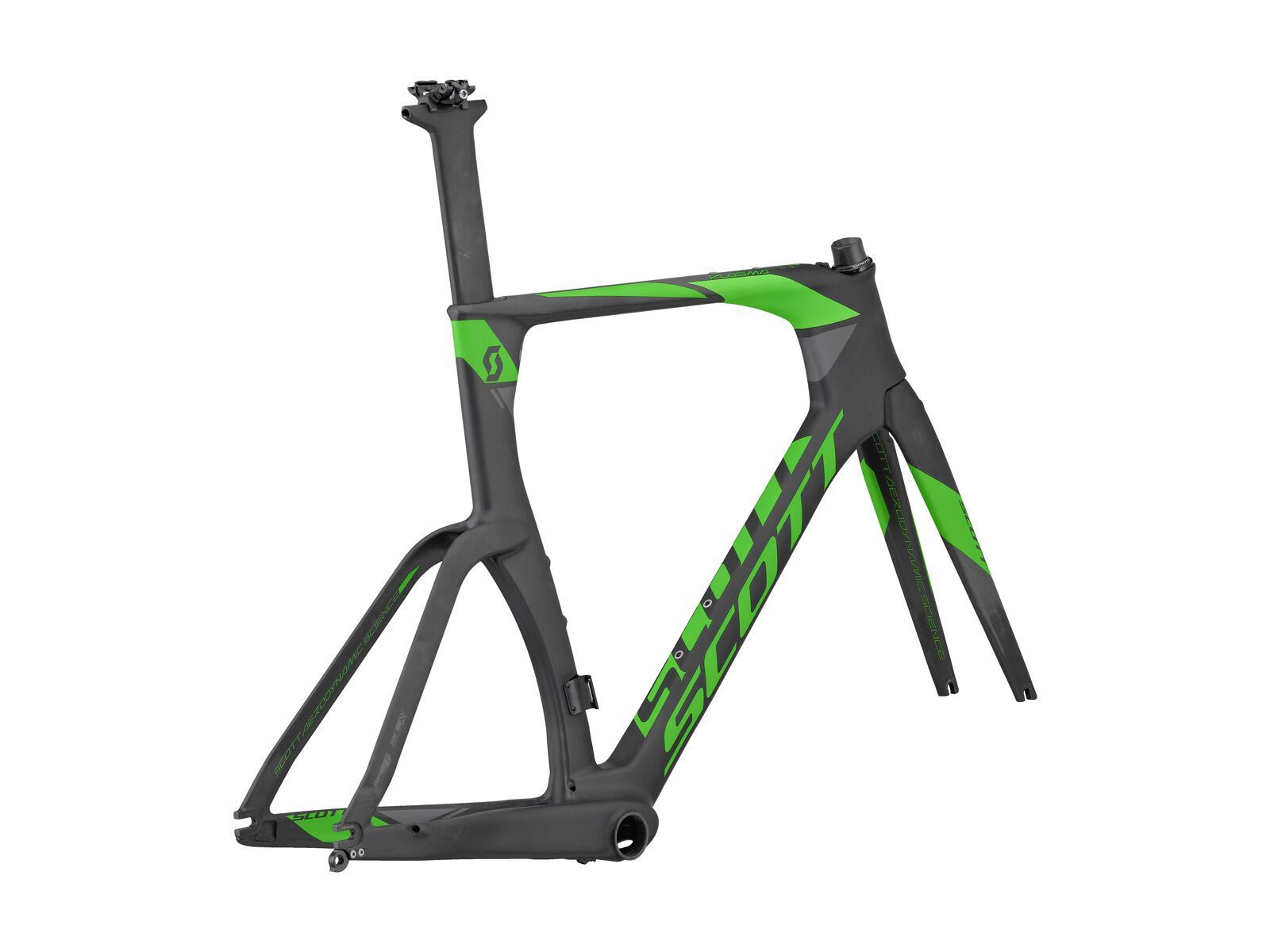 Scott Plasma 10 Mech/Di2 Rahmenset, black/green - Bild 1